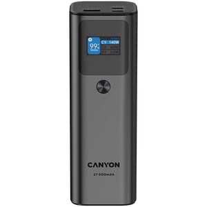 CANYON PB-2010 Power Bank - 27000mAh, 140W, Tamno Siva