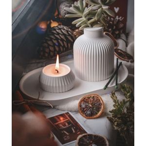 Candle set (3 pieces) Ers1275, colour: white