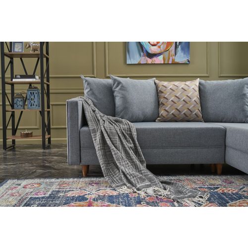 Atelier Del Sofa Kutna garnitura na razvlačenje, Plava, Aydam Right - Blue slika 3