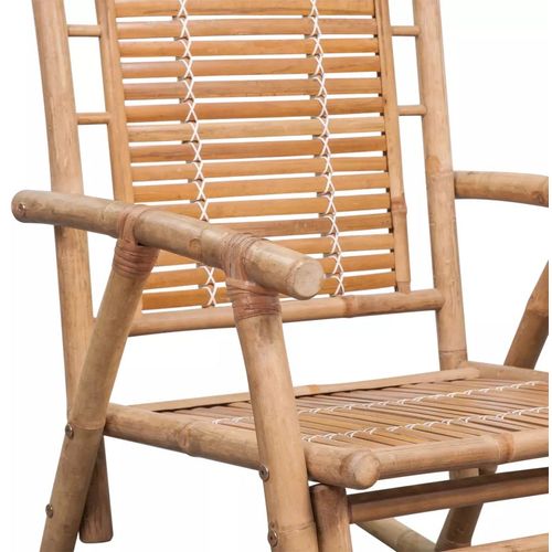 Vrtna stolica za ljuljanje od bambusa slika 17