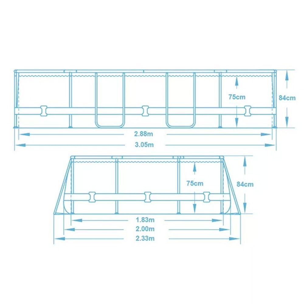 Okvirni vrtni bazen 305 x 200 x 84 cm 17u1 bestway 5614a slika 4