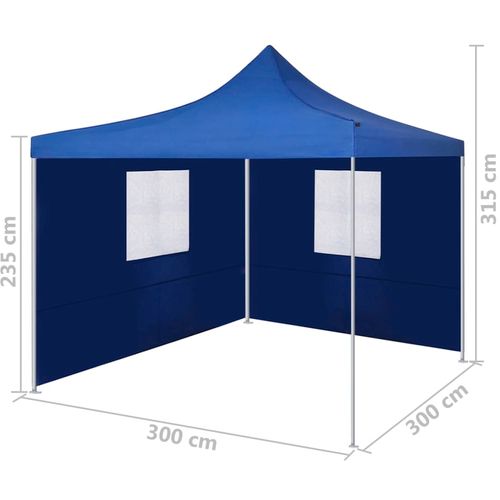 Sklopivi šator s 2 zida 3 x 3 m plavi slika 8