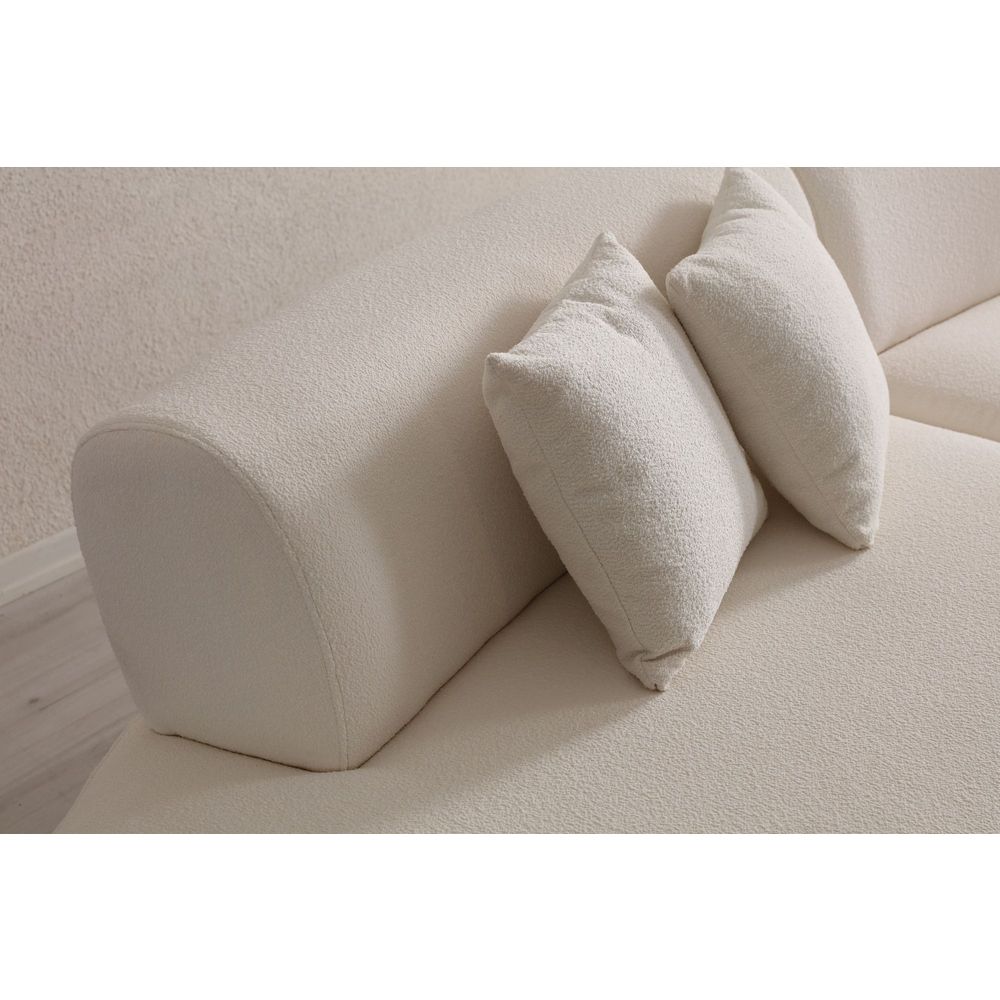 Ugaona Sofa Pars (L1 + O1 + 1R) - boja: krem v2 slika 4