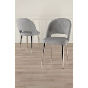 Set Stolica (6 Komada) Pane - Siva, Hrom