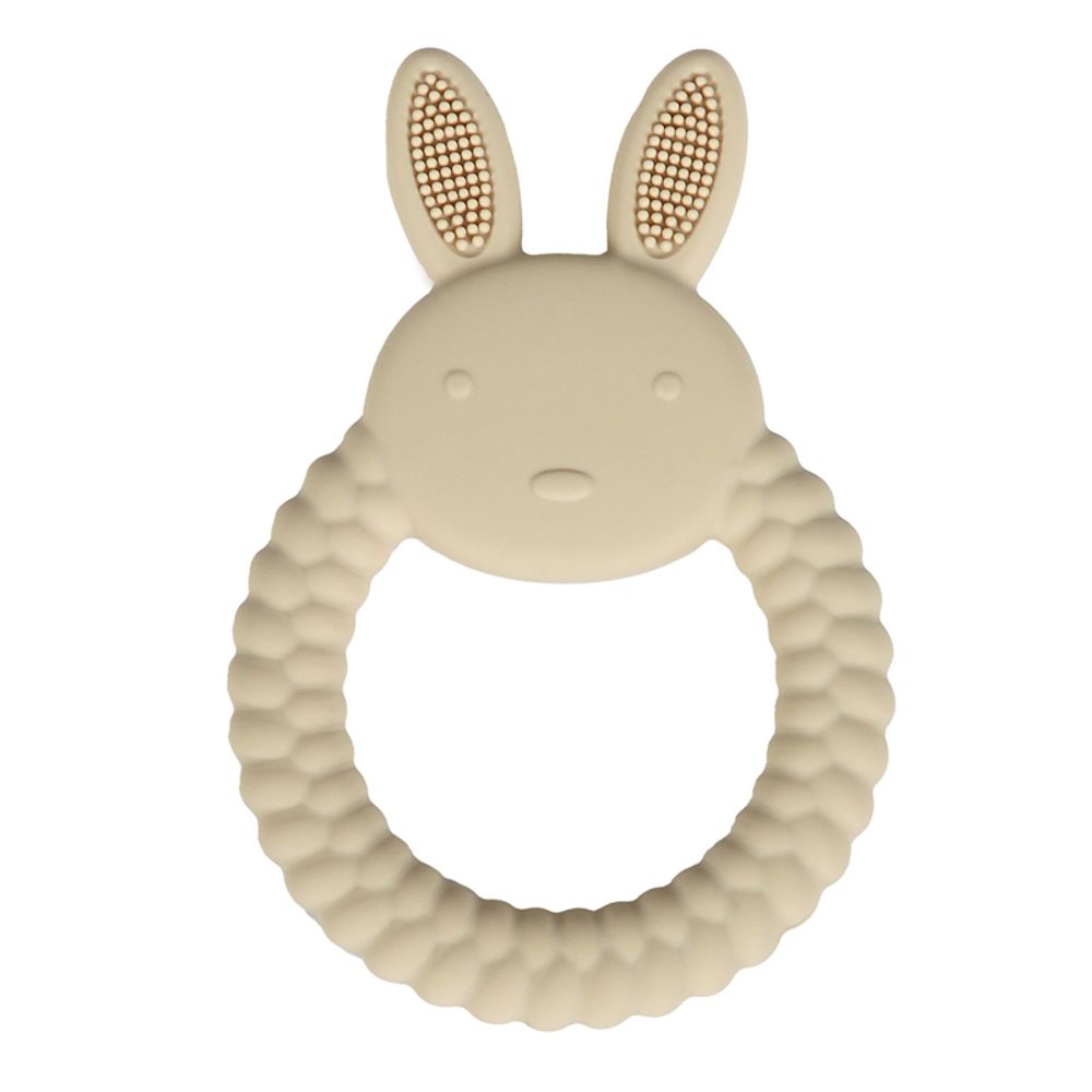 Amek silikonska grickalica Zec - Beige slika 1