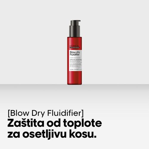 Loreal Professionnel Paris Blow Dry Fluidifier 10 u 1 profesionalna višenamenska krema sa zaštitom od toplote za normalnu i osetljivu kosu 150ml slika 2