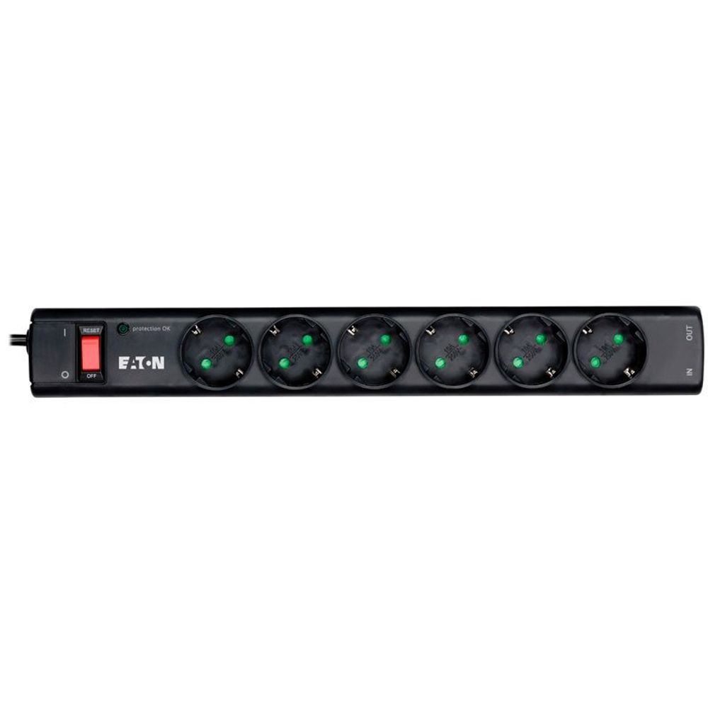 Eaton Zaštitna Traka 6 DIN; 10A / 2500W; Crna; 2 godine garancije slika 1