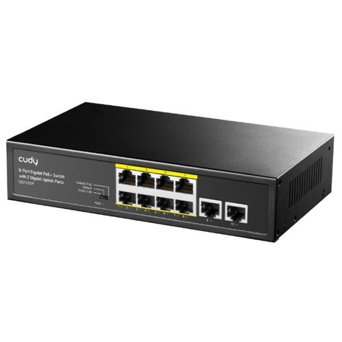 Cudy GS1010PS2 8-Port Gigabit PoE+ Switch with 2 Gigabit Uplink ports and 2 Gigabit SFP slot 120W slika 1