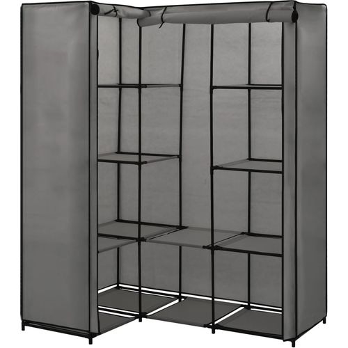 282452 Corner Wardrobe Grey 130x87x169 cm slika 23