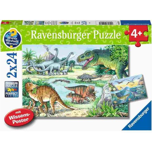 Ravensburger Puzzle dinosauri u prirodnom okruženju 2x24kom slika 1