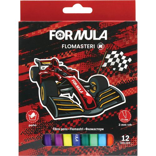 Flomasteri 1/12 KARBON Formula slika 1