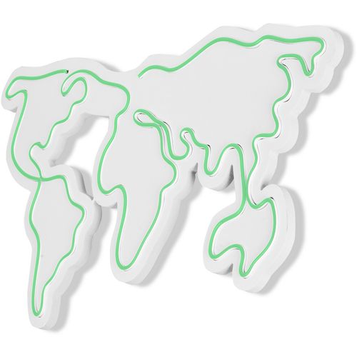 Wallity Zidna dekoracije svijetleća WORLDzeleni, World Map - Green slika 5