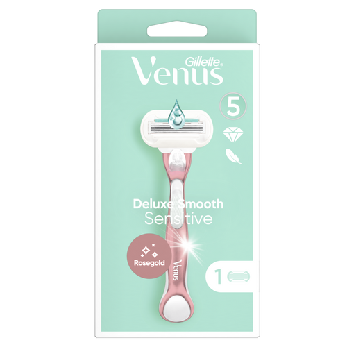 Gillette Venus RoseGold Extra Smooth Sensitive brijač + 1 zamenska oštrica slika 1