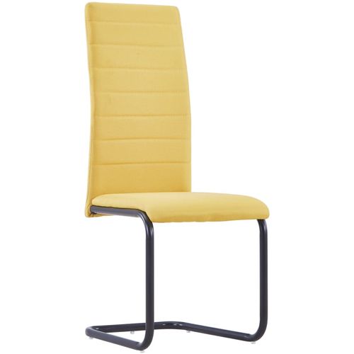 Konzolne blagovaonske stolice od tkanine 2 kom žute slika 25