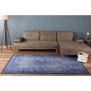 Tamno Plavi Višebojni Tepih Dorian Chenille - AL 157 (140 x 190 cm)