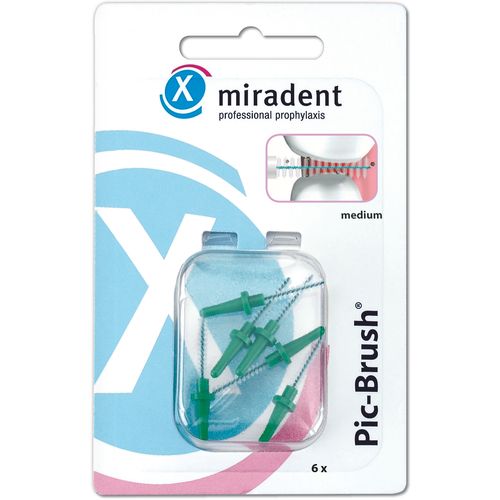 Miradent Pic-Brush, refill kit, green 6er slika 1