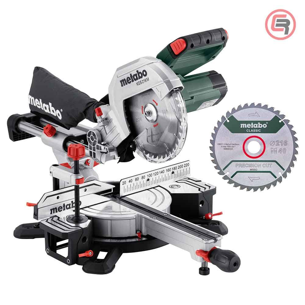 Metabo Pila Kružna KGS 216 M Set Za Kutno Rezanje Potezna 216mm / 1,5kW Sa Dva Lista Pile – 613216900 slika 1