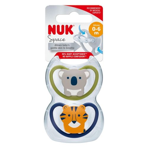 NUK duda varalica - silikon Space s1 (0-6m), 2 kom/box 10730313 slika 7