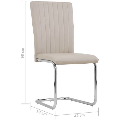 Konzolne blagovaonske stolice od umjetne kože 6 kom cappuccino slika 31
