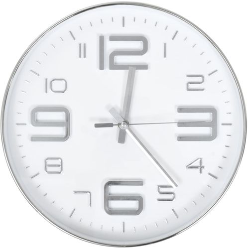 Zidni sat 30 cm srebrni slika 15