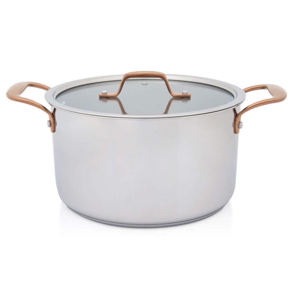 Metalac šerpa duboka inox 24 cm / 6 l sa staklenim poklopcem Venera slika 1