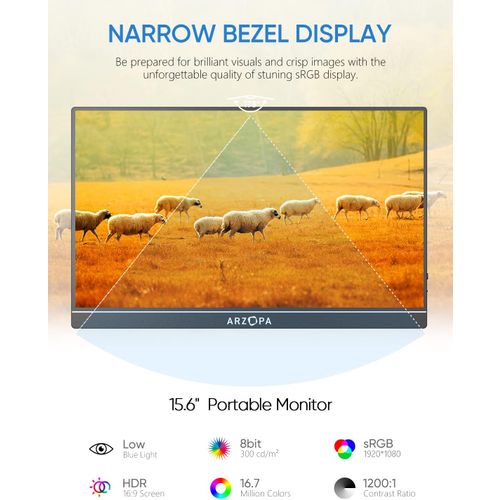 Monitor Arzopa 15,6 A1 GAMUT FHD 1080P EXTERNAL slika 2