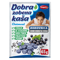 Dobra zobena kaša 65g chia,borovnica i crni rib.