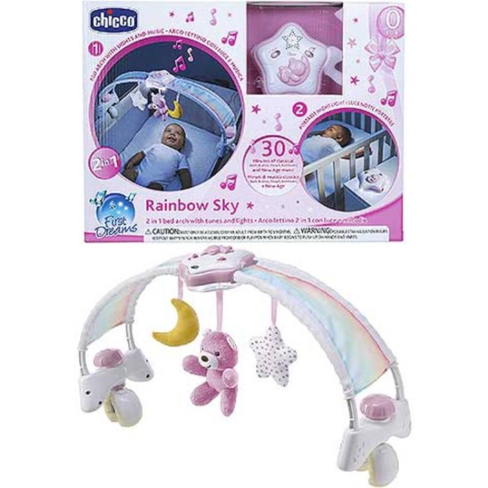 Chicco Muzički luk i projektor za krevetac Rainbow Sky, Rozi slika 1
