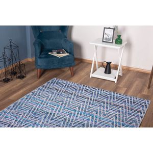 Dorian Chenille - Blue AL 234 Multicolor Hall Carpet (75 x 150)