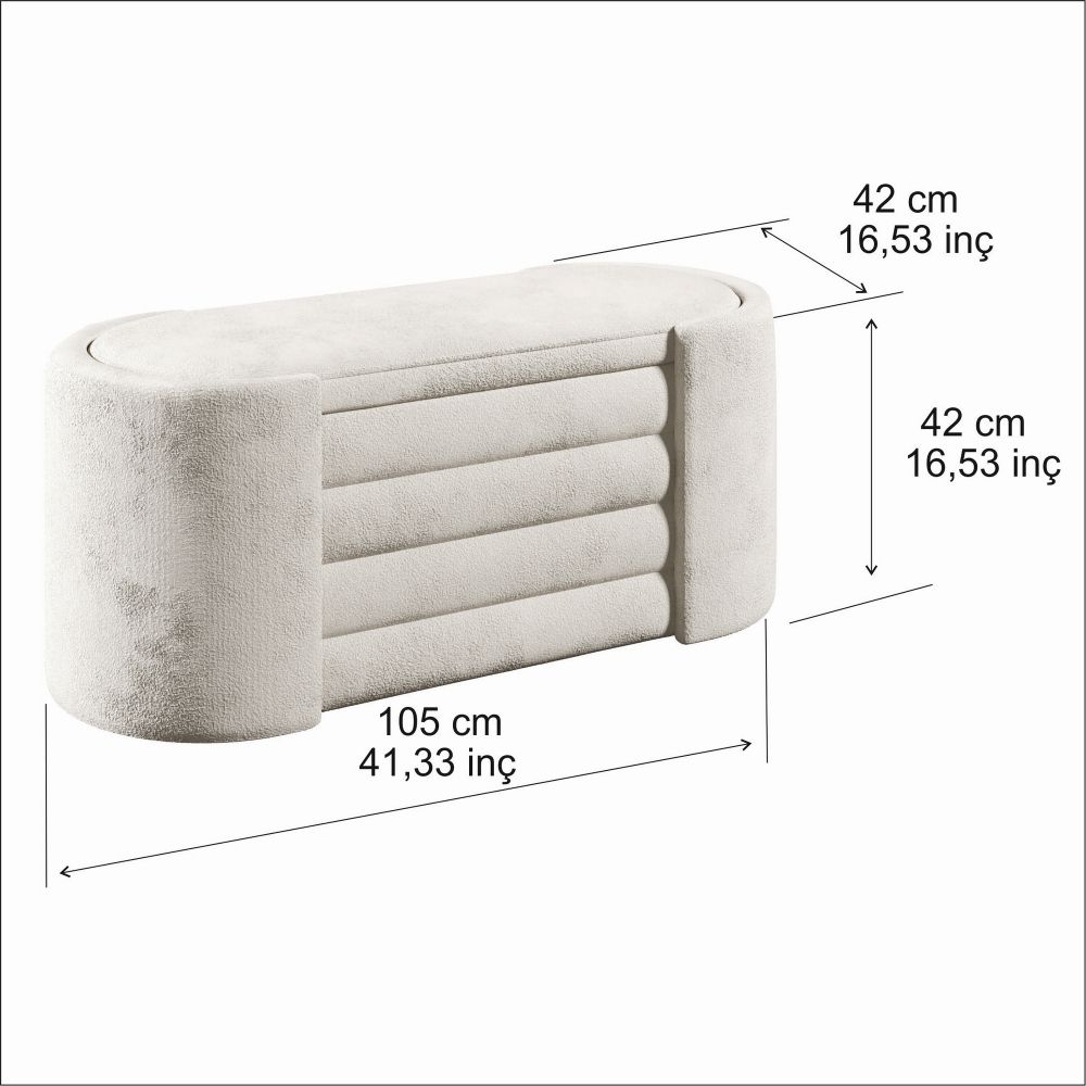 Rosa Boxed - Klupa s kremastim jastučićem slika 10
