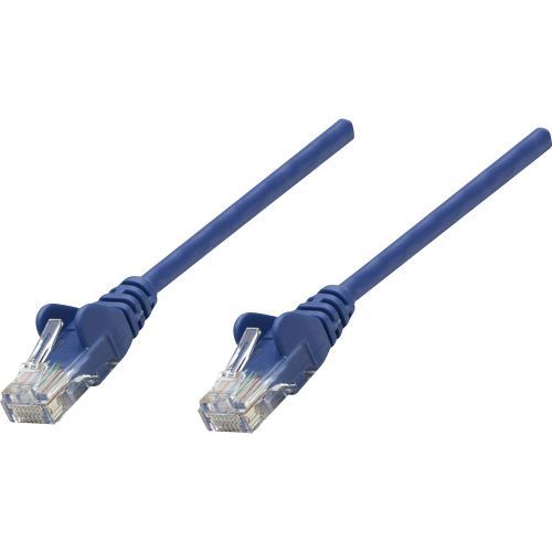 Intellinet 319775 RJ45 mrežni kabel, Patch kabel cat 5e U/UTP 3.00 m plava boja  1 St. slika 1