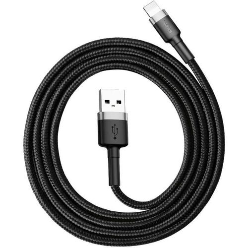 Baseus Cafule USB Lightning kabel 2,4A 1m (sivo+crno) slika 1
