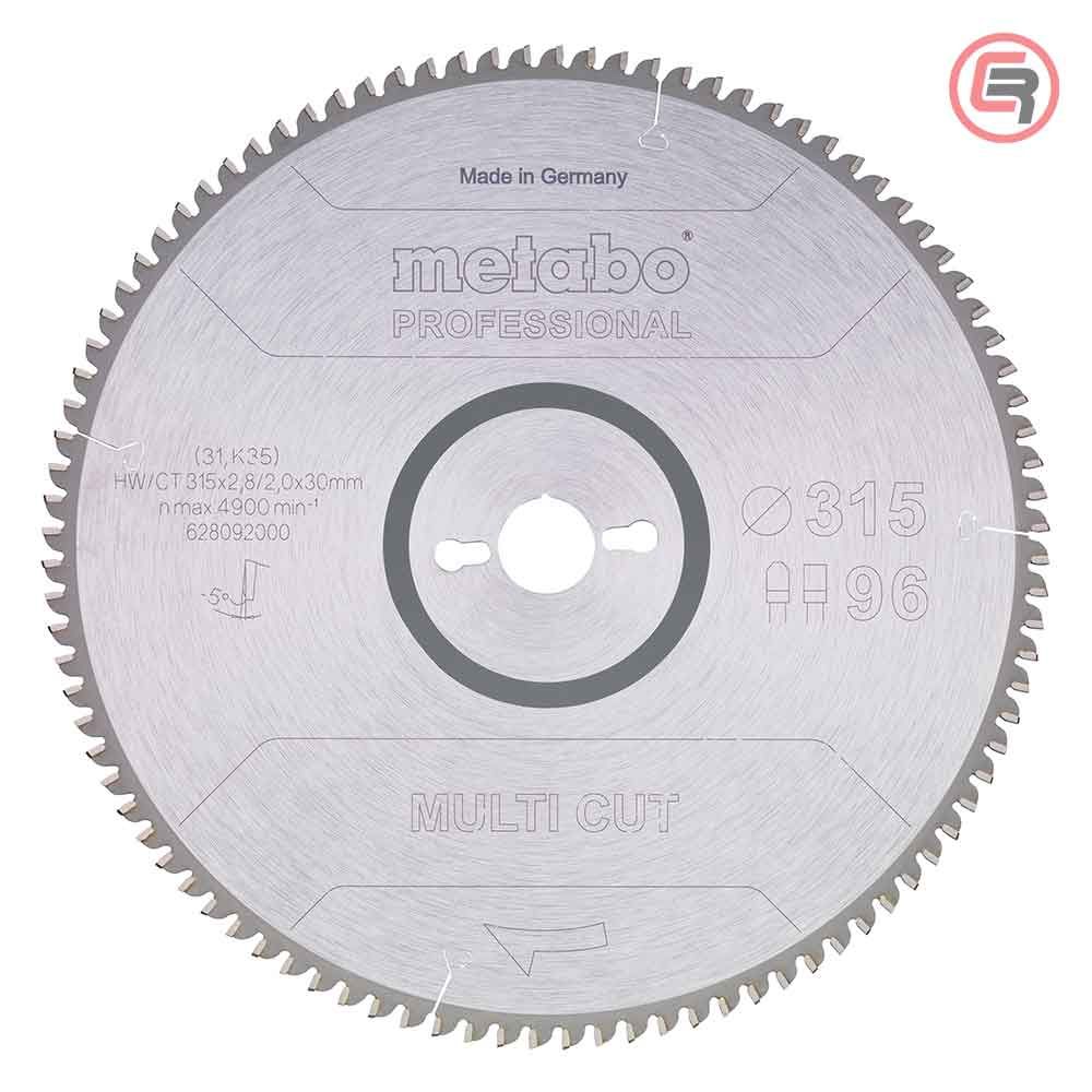 Metabo List Kružne Pile 315 x 2,8 / 2,0 x 30 / Z = 96 Multi Cut Professional - 628092000 slika 1