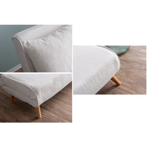Atelier Del Sofa Dvosjed, Folde 2-Seater - Teddy Fabric - Cream slika 9