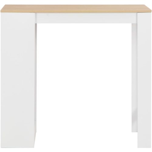 Barski stol s policom bijeli 110 x 50 x 103 cm slika 3