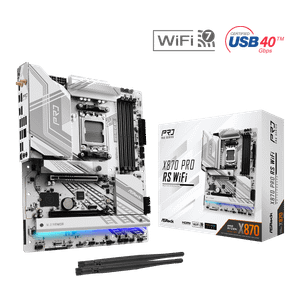 ASROCK MB X870 PRO RS WIFIAMD X870, 4xDDR5, 3xM.24xSATA, WIFI7, USB4, RAID, ATX, 2.5G LAN