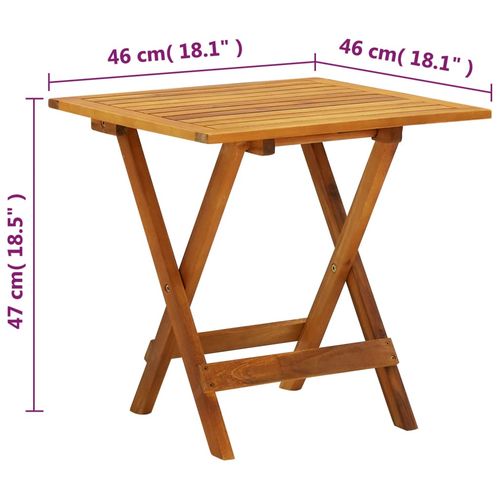 Bistro stol 46 x 46 x 47 cm masivno bagremovo drvo slika 35