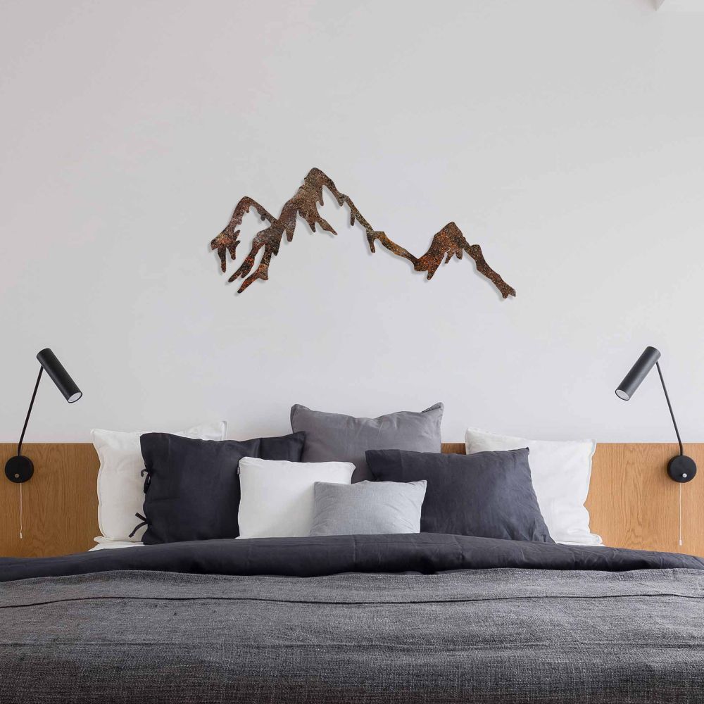 Decorative metal wall accessory Rusty Mountain, colour: antiquation slika 3