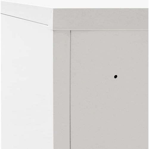 Uredski ormarić s kliznim vratima od metala 90 x 40 x 90 cm sivi slika 21