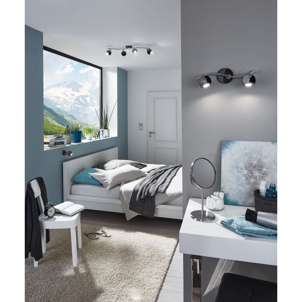 Eglo Bimeda reflektor/1, led, gu10, 1x3w, 240lm, nikl crni/krom  slika 2