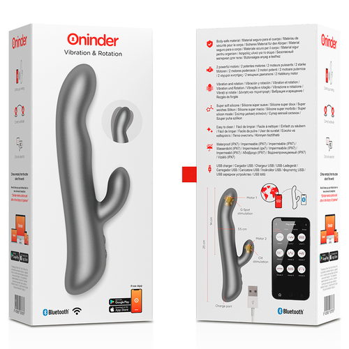 Oninder Rabbit &amp; Rotation Vibrator App Controlled slika 4