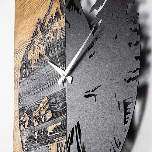 Wallity Ukrasni drveni zidni sat, Wooden Clock 19 slika 4
