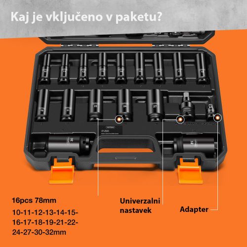 VonHaus Set od 40 Uticnih Nasadnih Kljuceva 3500318 slika 4