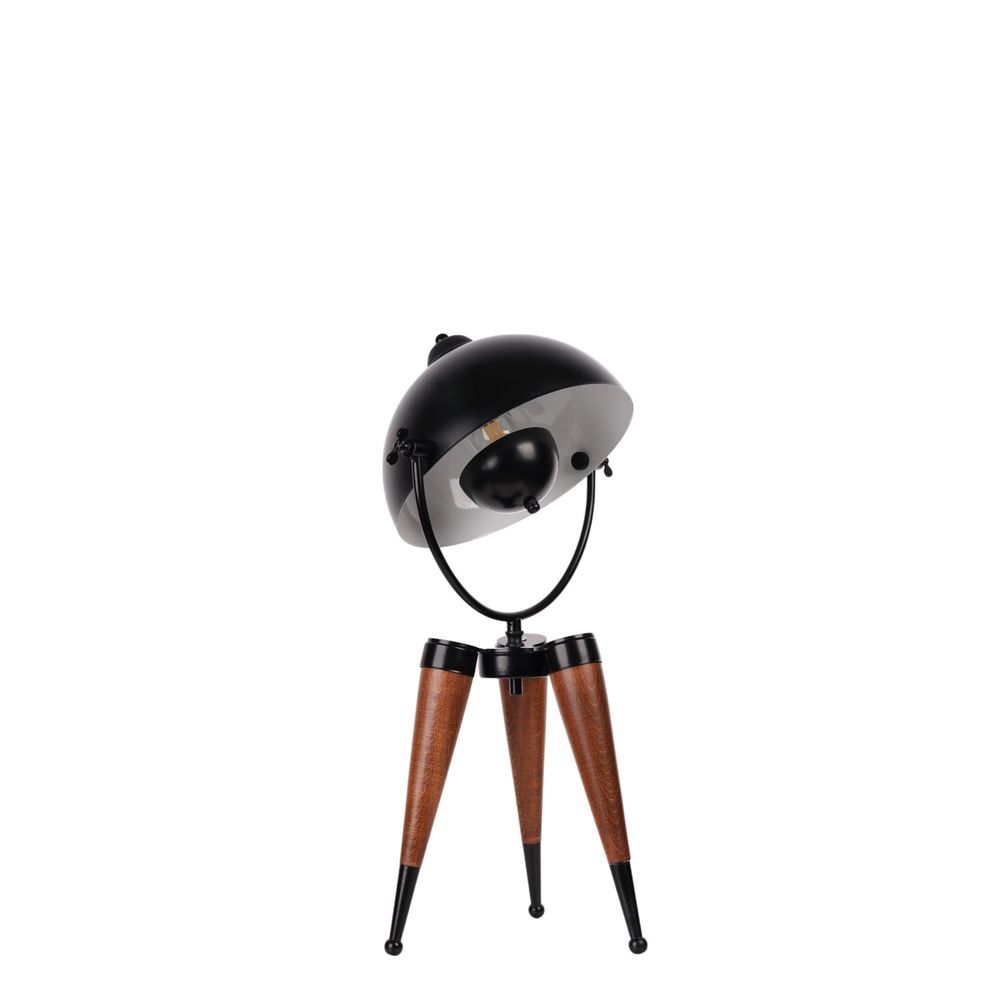 Opviq Stolna lampa 016, crna, orah slika 3