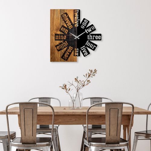 Wallity Ukrasni drveni zidni sat, Wooden Clock 40 slika 3