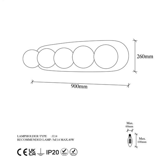 Opviq Zidna lampa, 942FLG1394 slika 5