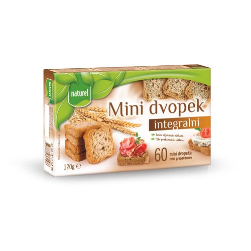 Naturel mini dvopek integralni 120g slika 1