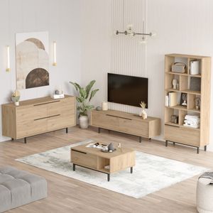 ON21-S Oak Living Room Furniture Set