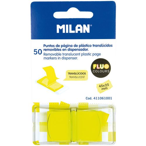Zastavice označ.MILAN transp.sa nosačem fluo žute 50kom, 45x25mm slika 1