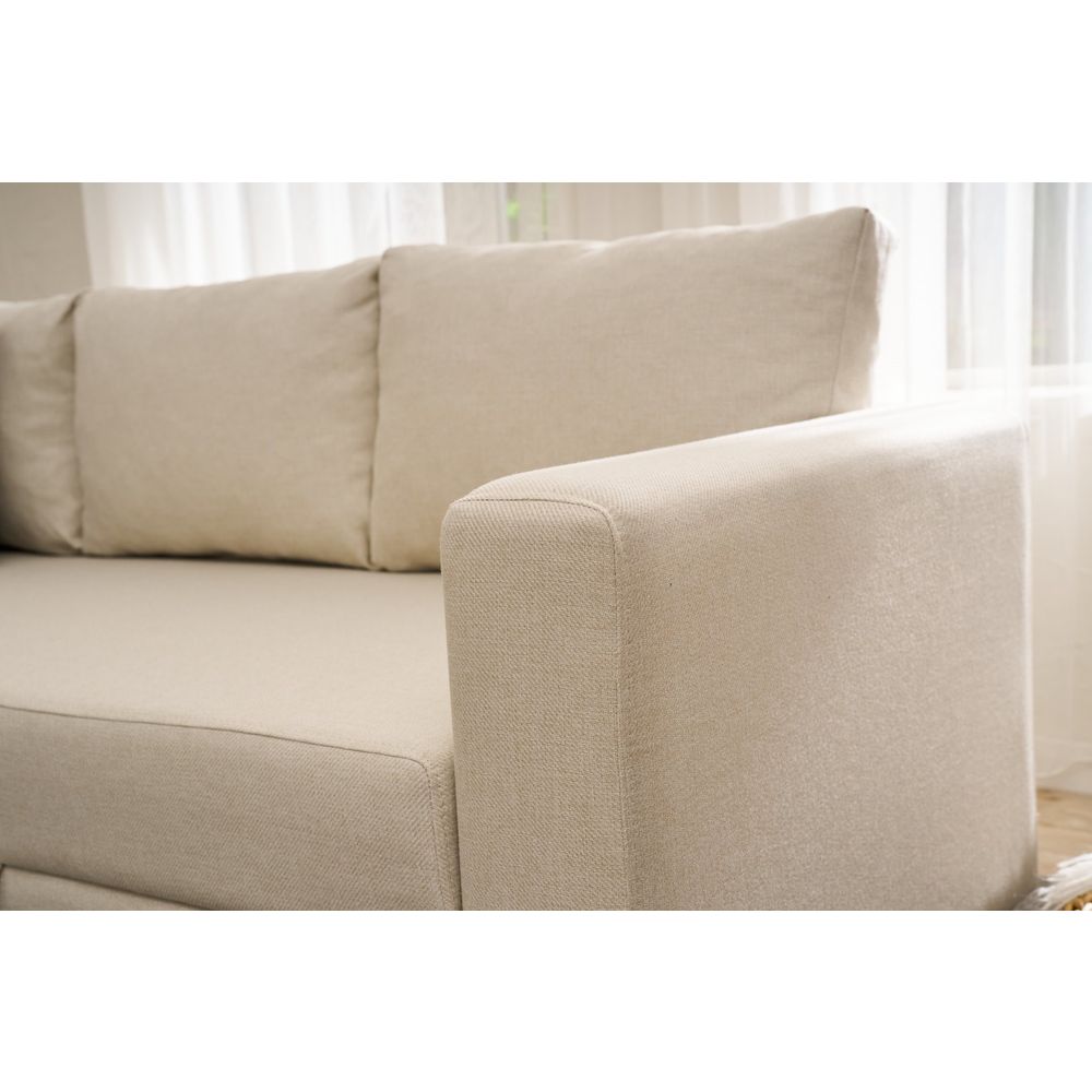 Aly Arzilla Desni - Krem Krem Ugaoni Sofa-Krevet slika 4